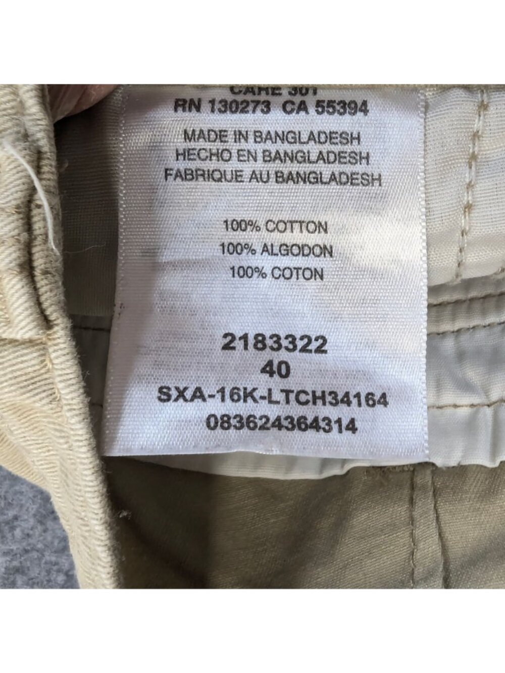 Lee Dungarees Mens 40 Cargo Shorts Khaki Beige Cotton Multi Pocket Casual Hiking - Picture 6 of 7